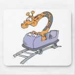 funny roller coaster giraffe mousepads