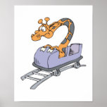 funny roller coaster giraffe print