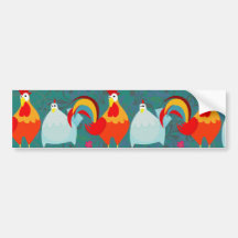 Funny Rooster Hen Funky Chicken Farm Animal Gifts Bumper Stickers