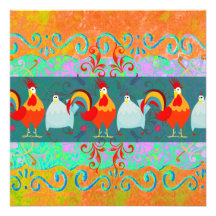 Funny Rooster Hen Funky Chicken Farm Animal Gifts Personalized Announcement