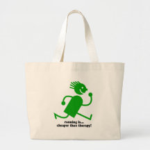 Funny running tote bags