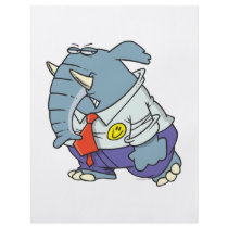 funny sad put on happy face elephant cartoon flyers