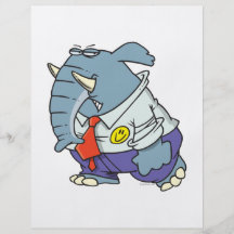 funny sad put on happy face elephant cartoon flyers