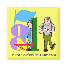 Funny Safety In Numbers T-shirts Gifts Refrigerator Magnets