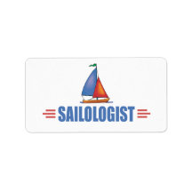 Funny Sailing Personalized Address Label