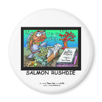 Funny Salman Rushdie Fish Magnet