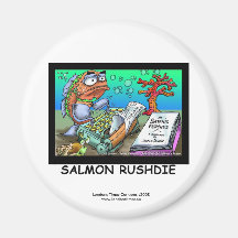 Funny Salman Rushdie Fish Magnet
