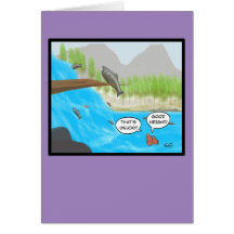 Funny Salmon Birthday Card For Fisherman