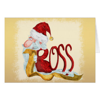 Funny Santa boss Christmas Cards