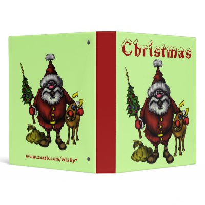 Funny Santa Christmas binder by vitaliy