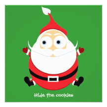 Funny Santa Christmas Card Xmas Card Announcements