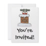 funny santa stuck in chimney custom invites
