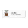 funny santa stuck in chimney custom return address labels
