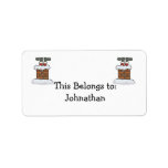 funny santa stuck in chimney custom address labels