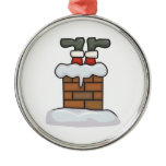 funny santa stuck in chimney christmas ornaments