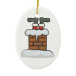 funny santa stuck in chimney christmas tree ornament