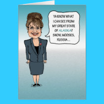 Funny Sarah Palin birthday card cards