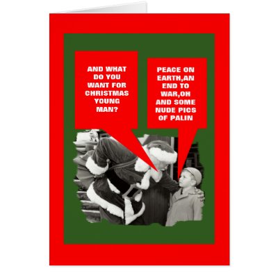 Funny Sarah Palin nude Christmas Cards by BIGNUMPT