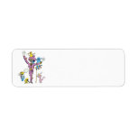 funny scarecrow and friend vector cartoon custom return address label