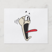 funny scared screamer cartoon baseball custom flyer