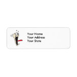 funny scared screamer cartoon baseball return address labels
