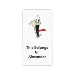 funny scared screamer cartoon baseball personalized address labels