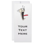 funny scared screamer cartoon baseball full color rack card