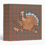 funny scared turkey 3 ring binder