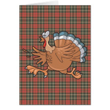 funny scared turkey card