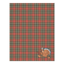 funny scared turkey custom letterhead