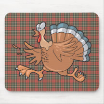 funny scared turkey mousepad