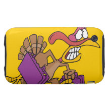 funny scared turkey on the run iPhone 3 tough covers