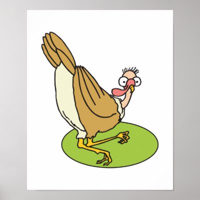 funny scared turkey print by doonidesignsanimals