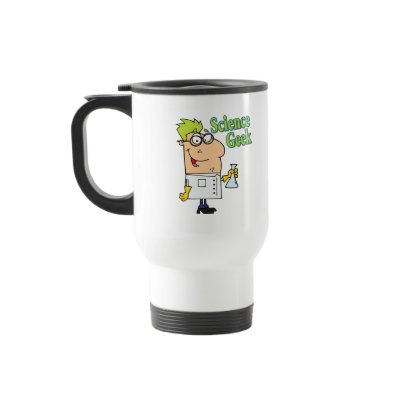 funny science geek cartoon character mugs by super_shop
