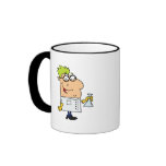 funny science nerd cartoon character coffee mugs