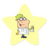 funny science nerd cartoon character stickers