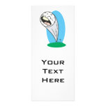 funny screaming golfball cartoon personalized rack card