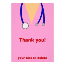 Funny Scrubs Nurses Whimsical Design Personalized Invitation