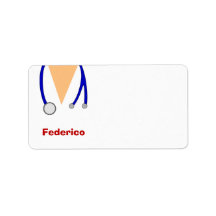 Funny Scrubs Nurses Whimsical Design Labels