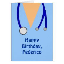 Funny Scrubs Nurses Whimsical Happy Birthday Cards