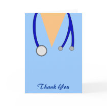 Funny Scrubs Nurses Whimsical Thank You Greeting Card