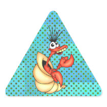 Funny Sea Creature Triangle Sticker