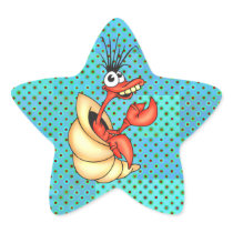 Funny Sea Creature Star Sticker
