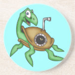 Funny Sea Turtle Beverage Coasters
