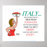 Funny Sexy Italian Women Cartoon Prints