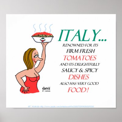 Funny Sexy Italian Women Cartoon Prints by Humorous_posters