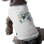 funny sexy zombie lady peep vector cartoon doggie tee