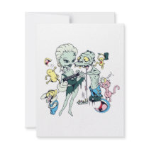 funny sexy zombie lady peep vector cartoon custom announcement