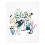 funny sexy zombie lady peep vector cartoon custom announcement