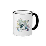 funny sexy zombie lady peep vector cartoon coffee mugs